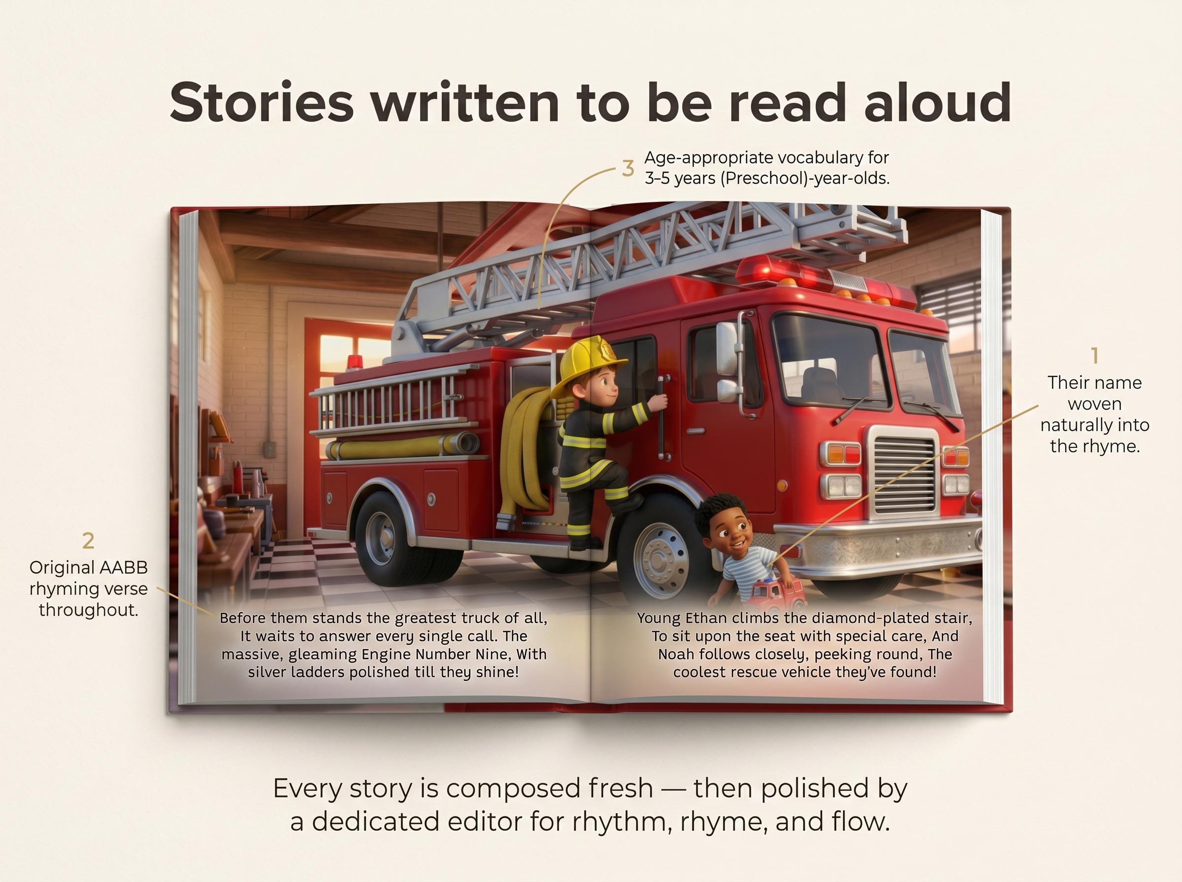 Big Red Fire Truck Rescue Adventure - Personalized Children's Storybook
