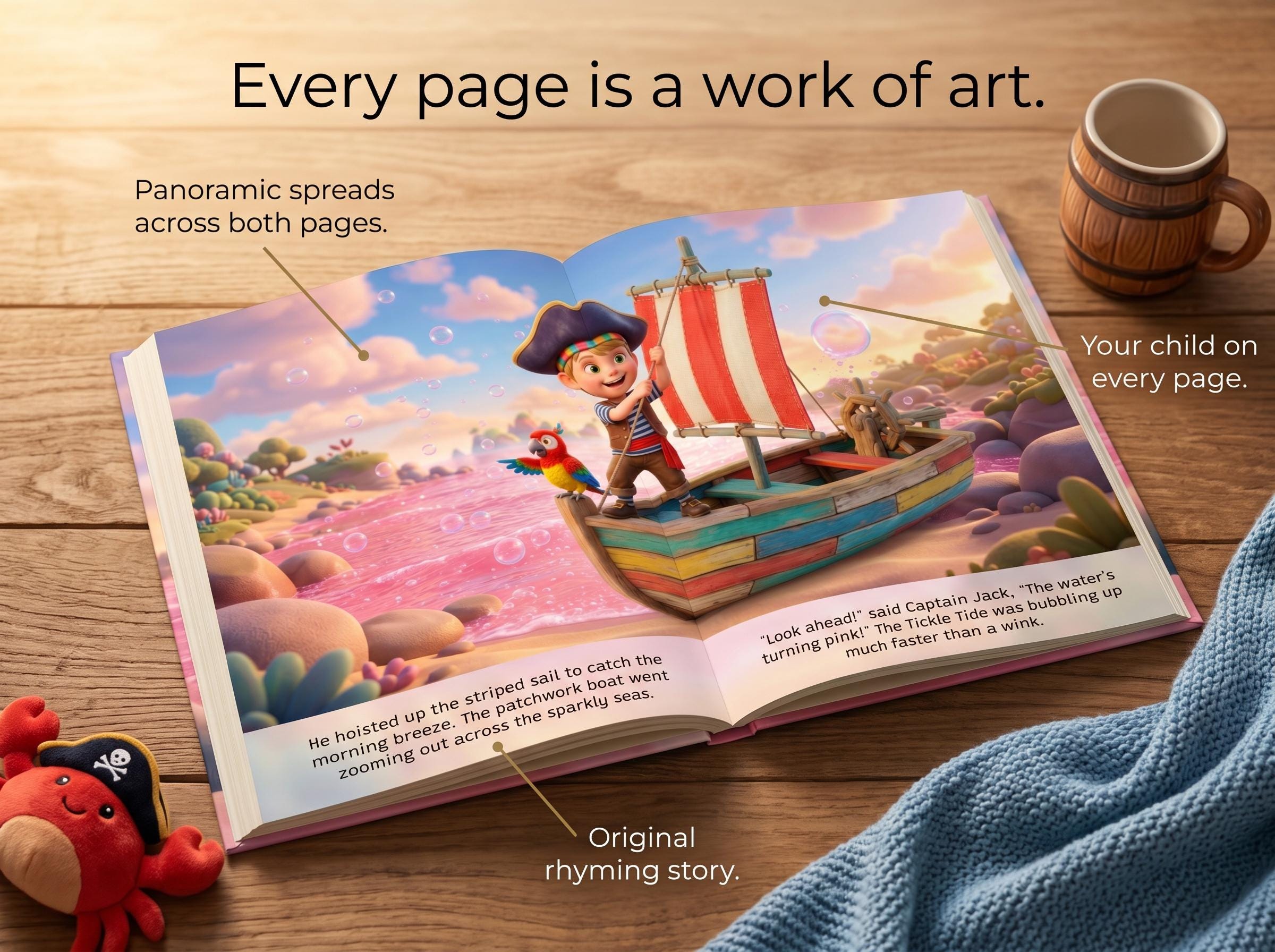The Captain and Pinchy Pirate Sea Adventure - Personalized Children's Storybook
