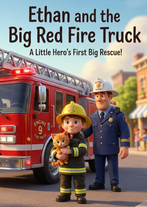 Big Red Fire Truck Rescue Adventure - Personalized Children's Storybook