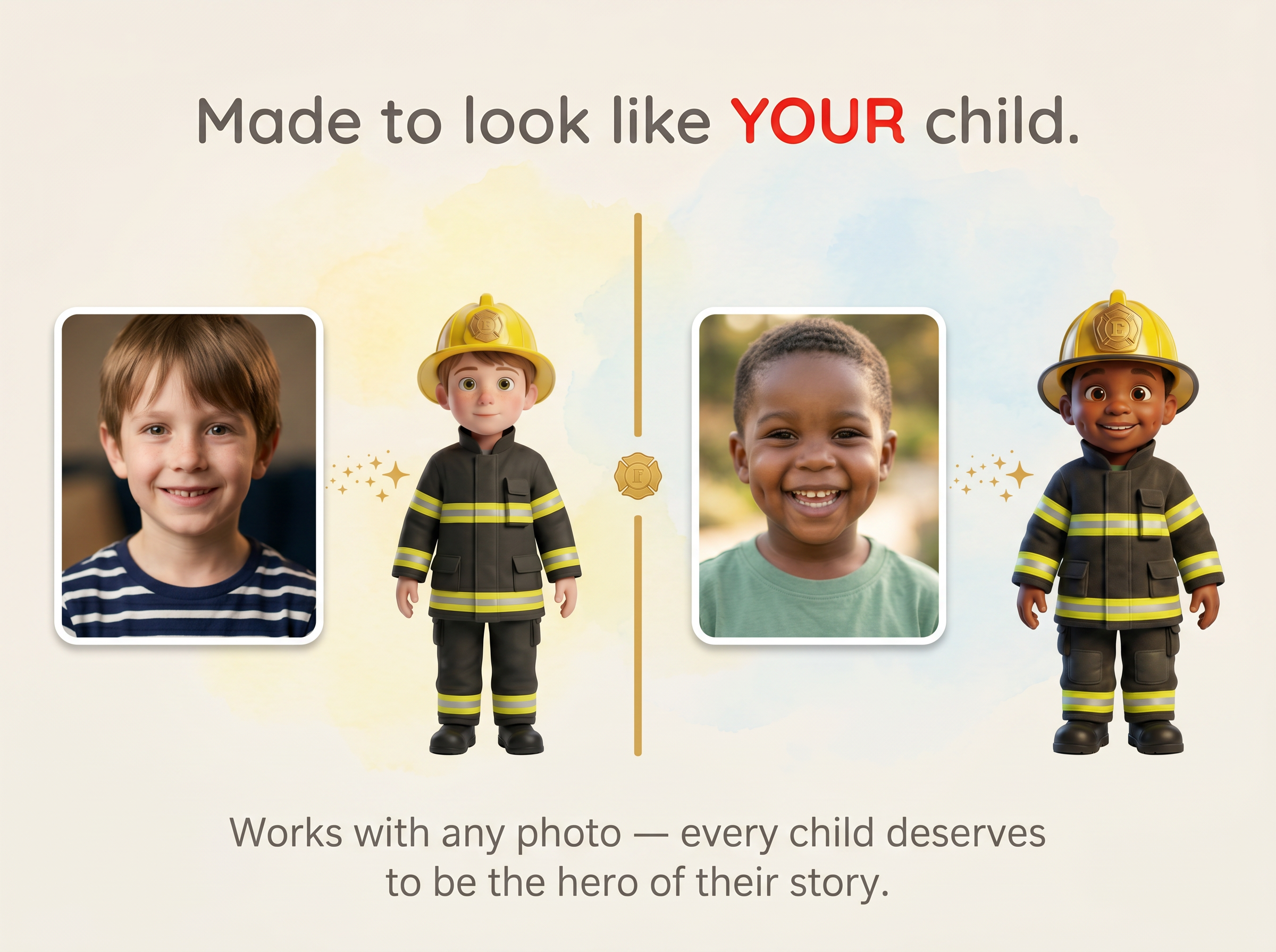 Big Red Fire Truck Rescue Adventure - Personalized Children's Storybook