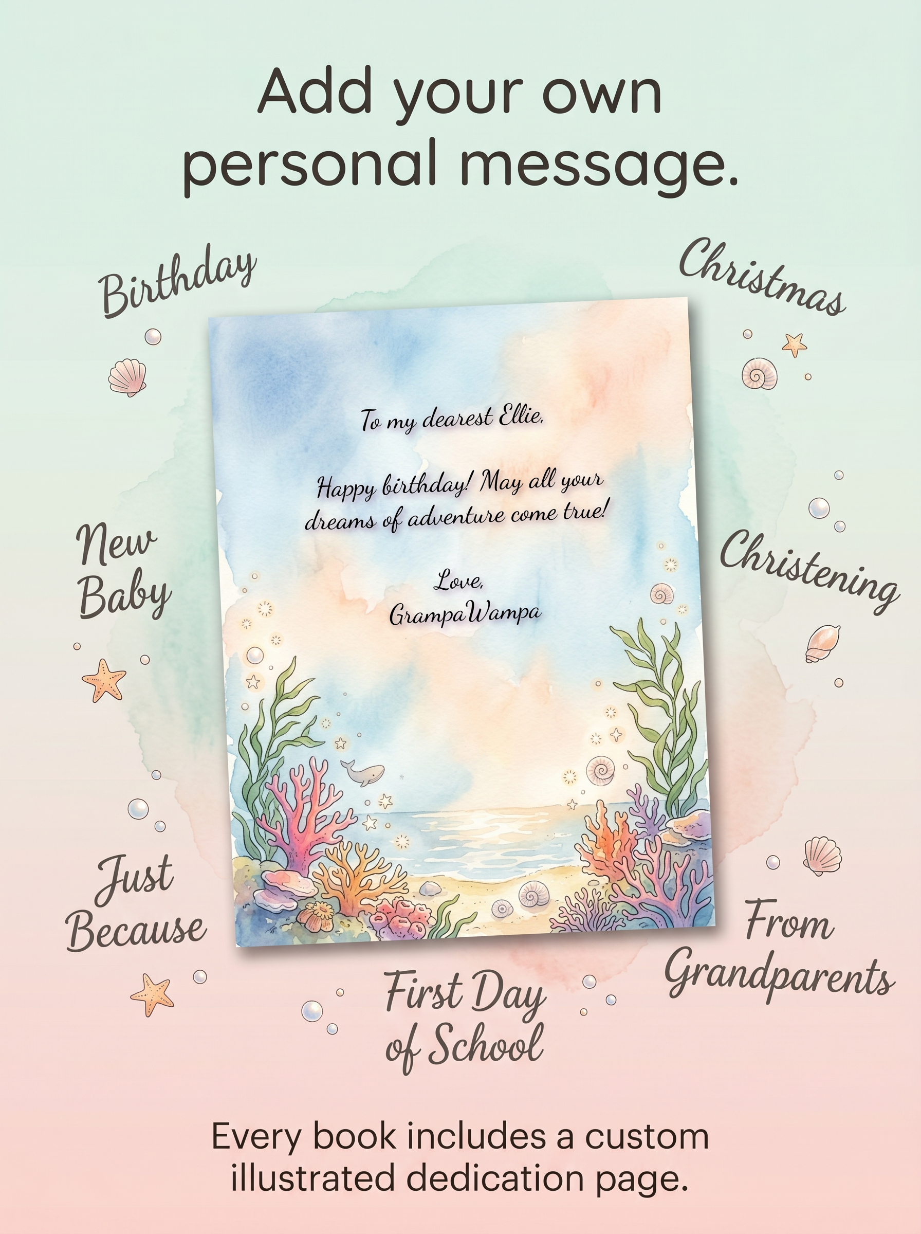 Undersea Mermaid Treasure Adventure - Personalized Children's Storybook