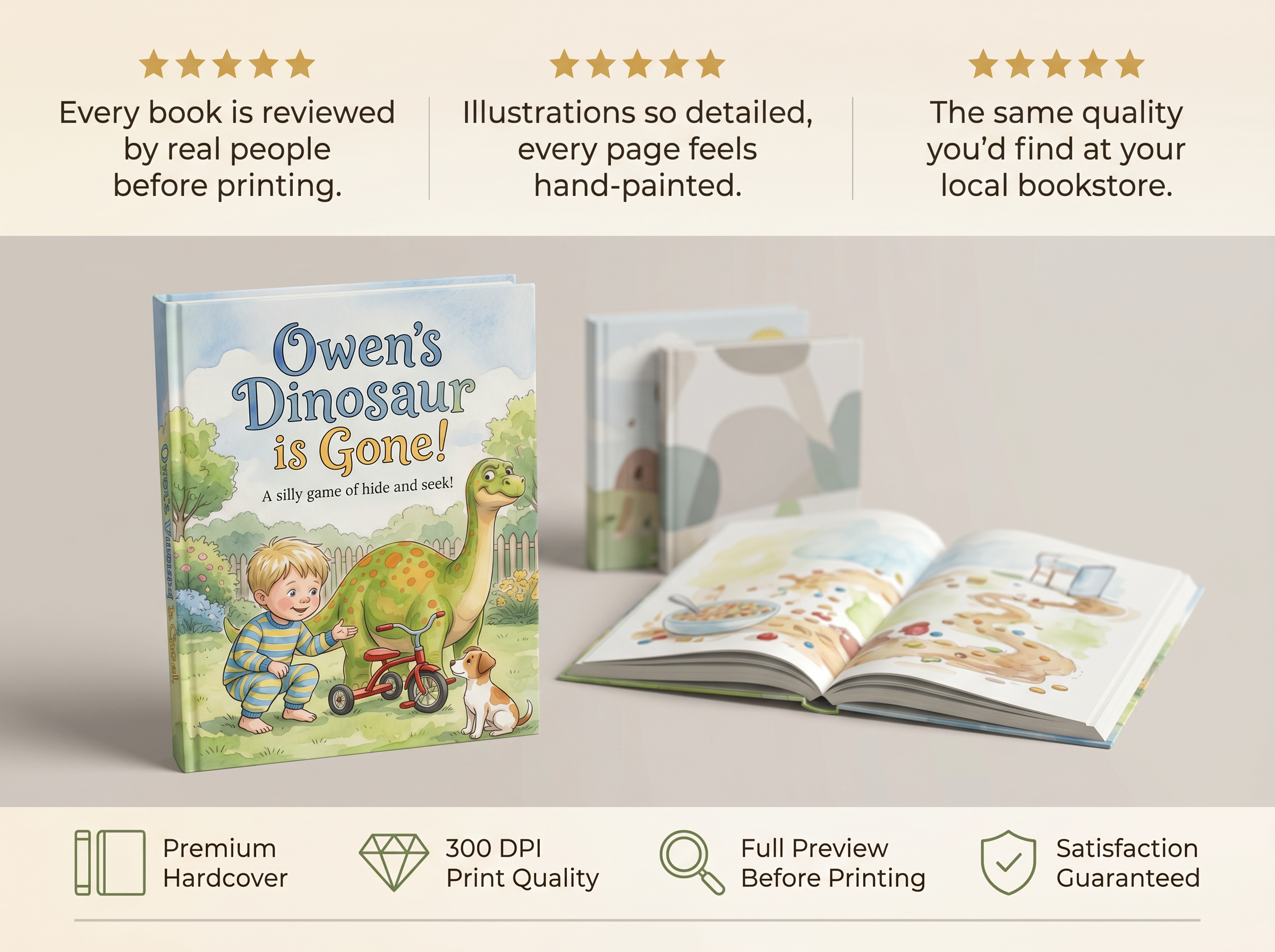 Dinosaur Hide and Seek Adventure - Personalized Children's Storybook