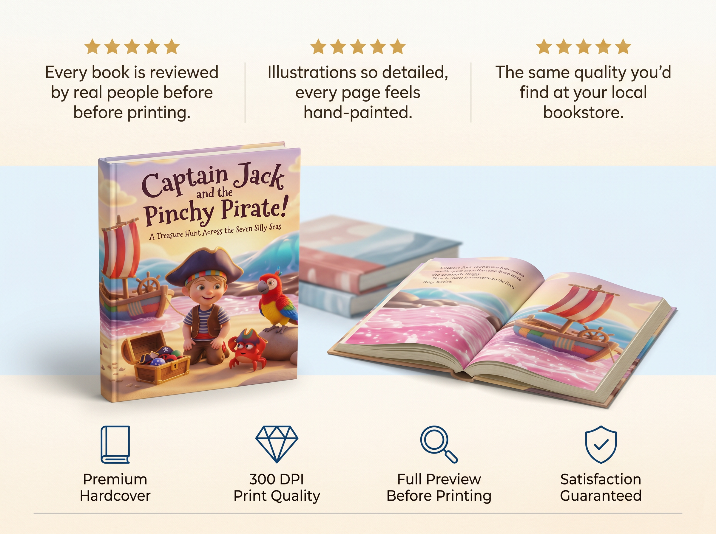 The Captain and Pinchy Pirate Sea Adventure - Personalized Children's Storybook
