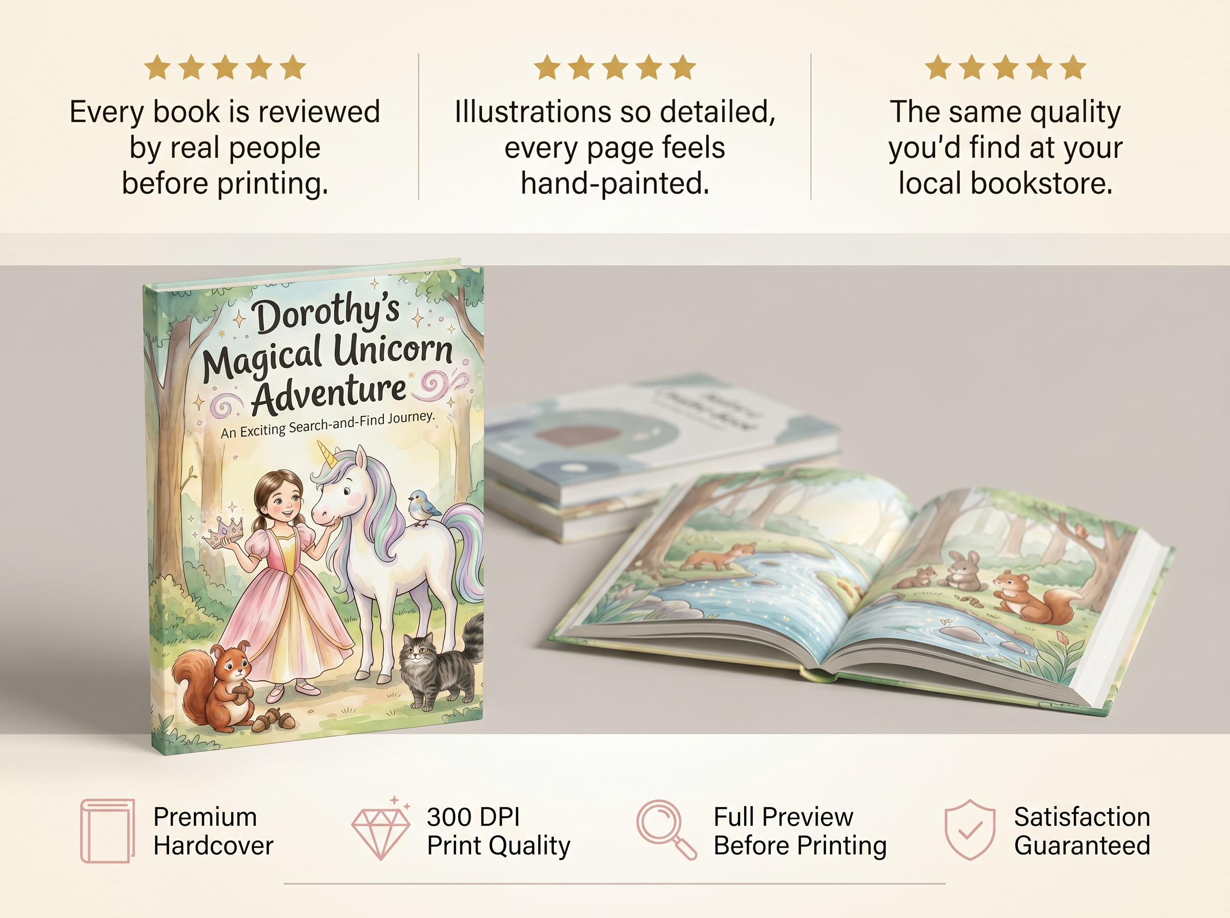 The Princess and Magical Unicorn Adventure - Personalized Children's Storybook