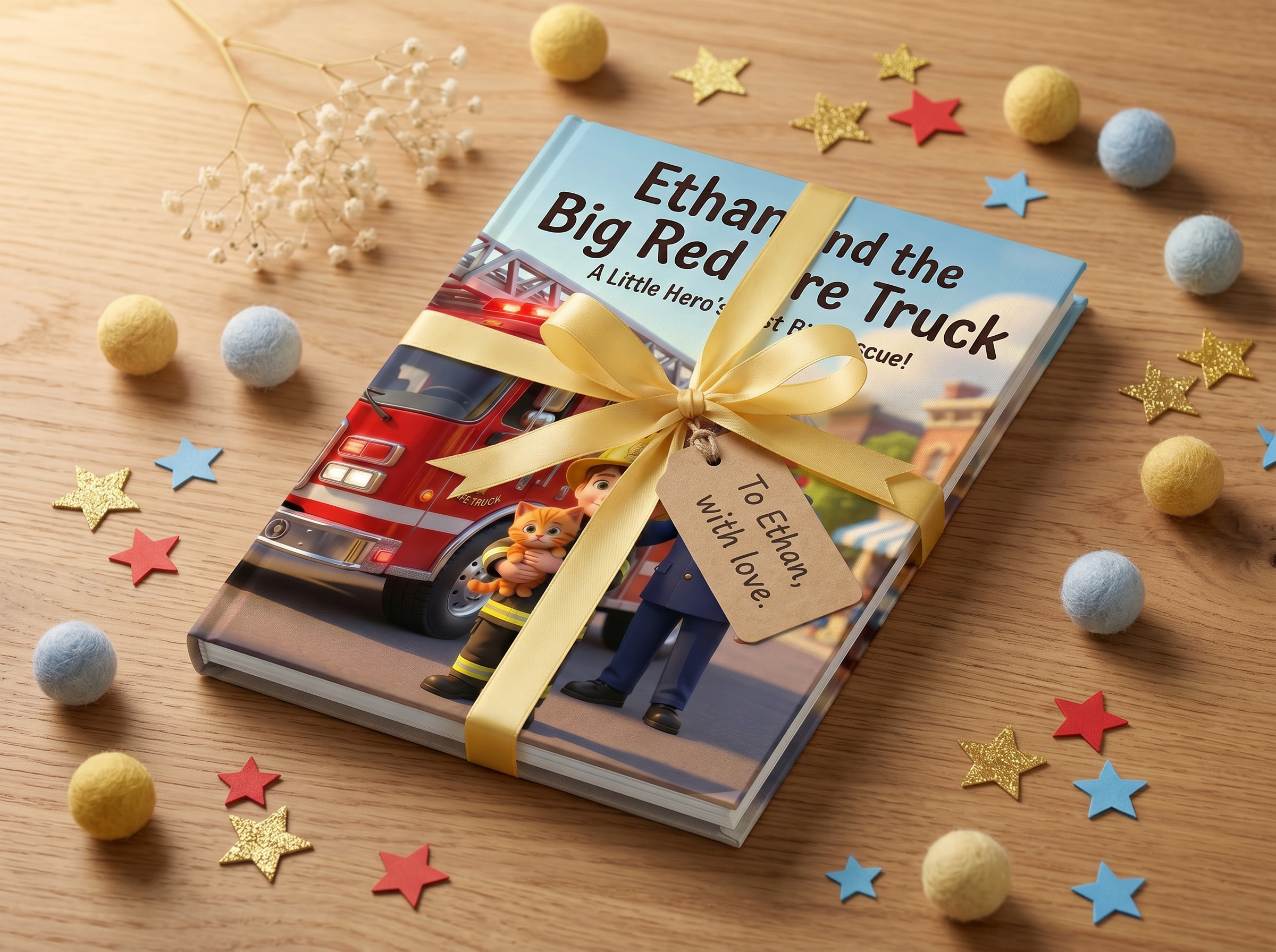 Big Red Fire Truck Rescue Adventure - Personalized Children's Storybook